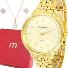 Relógio Mondaine Feminino Dourado Analógico Original Top