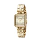 Relogio Mondaine Feminino dourado quadrado pequeno folheado banhado com numeros social 32358LPMVDE1