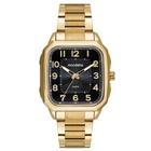 Relógio Mondaine Masculino Quadrado Dourado 32564GPMVDE1