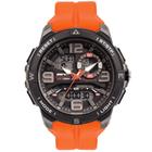 Relógio MORMAII masculino anadigi laranja MO18766A/8L