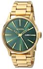 Relógio Nixon Sentry SS A3561919-00 Dourado/Verde Sunray 42mm