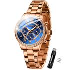 Relógio OLEVS Rose Gold Dress Fashion Diamond Chronograph Women