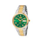 Relógio Oremte Duplo Calendario Prova D Agua Masculino Pulseira Mista Dourado/Prata