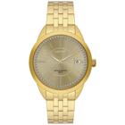 Relógio Orient Feminino Dourado Aço 38mm Calendário Strass