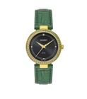 Relógio Orient Feminino - Eternal Dourado com Mostrador Preto e Pulseira Verde