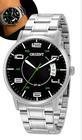 Relógio Orient Masculino Analógico Quartz De Pulso Esportivo Casual Prateado Em Aço Inoxidável A Prova Dágua Em 50 Metros Com Calendário Original