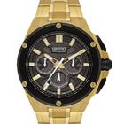 Relógio Orient Masculino Dourado 100m + Pulseira Couro