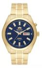 Relógio orient masculino dourado automatico 469gp075 d1kx