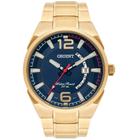 Relógio ORIENT masculino dourado calendário MGSS1159 D2KX