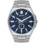 Relogio Orient Masculino multifunçao prata azul de aço inox MBSSM087 D1SX