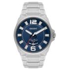 Relógio ORIENT masculino prata azul MBSS1334 D2SX