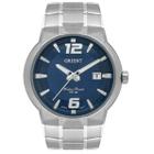 Relógio ORIENT masculino prata azul MBSS1367 D2SX