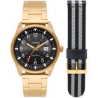 Relogio Orient Solar Tech Dourado Masculino Troca Pulseira Mgss1254 P2kx