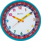 Relógio Parede 25cm Herweg Educativo Infantil 6690 Azul - VRFERRAZ