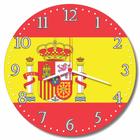 Relogio Parede Bandeira Espanha Decorativo Decorar Cozinha Sala Escritorio Presente 30cm