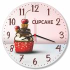 Relógio Parede Confeitaria Cupcake Padaria Decoracao Cozinha Cafeteria 30cm