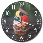 Relogio Parede Cupcake Decorar Cozinha Sala Confeitaria Cafeteria Doce Presente 30cm