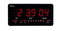Relógio Parede Digital Led Calendário Termômetro Herweg 6464