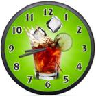 Relógio Parede Drink Decorativo Restaurante Sala Cozinha Bar