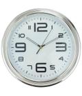 Relógio Parede Redondo Prateado 33X33Cm - Tascoinport