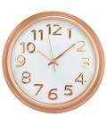 Relógio Parede Redondo Rosê 33x33cm