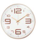 Relógio Parede Redondo Rosê 34X34Cm
