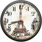 Relógio Parede Torre Eiffel Envelhecido Sala Cozinha Vintage