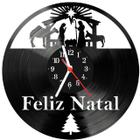 Relógio Parede Vinil LP ou MDF Feliz Natal 2