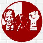 Relógio Parede Vinil LP ou MDF Mandela Nelson 1