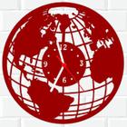 Relógio Parede Vinil LP ou MDF Mapa Mundo Globo 1