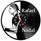 Relógio Parede Vinil LP ou MDF Rafael Nadal Tenista