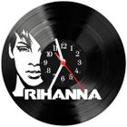 Relógio Parede Vinil LP ou MDF Rihanna Cantora - 3D Fantasy