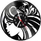 Relógio Parede Vinil LP ou MDF Salão De Beleza Cabeleireiro 2