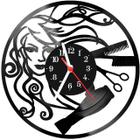 Relógio Parede Vinil LP ou MDF Salão De Beleza Cabeleireiro 5