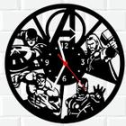 Relógio Parede Vinil LP ou MDF Vingadores Marvel Herois 5