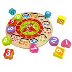 Relógio Pedagógico Educativo Aprenda Brincando Em Madeira - Dm Toys