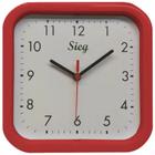 Relógio Quadrado Vermelho 25cm - 2300-02 - SIEG