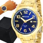 Relógio Seculus Masculino Dourado 1 Ano de Garantia original