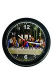 Relógio Sieg Redondo Preto Fundo Santa Ceia 24cm