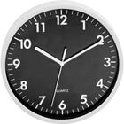 Relógio Silencioso De Parede Preto E Prata 25cm Contínuo