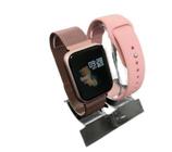 Relógio Smart Watch Feminino P70 + Duas Pulseiras Rose