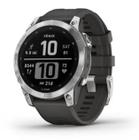 Relógio Smartwatch Garmin Fênix 7 Prata com Pulseira Grafite