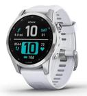 Relógio Smartwatch Garmin Fênix 7S de Aço c/ Pulseira Branca