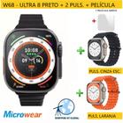 Relógio Smartwatch GS8 Ultra 8 Série 8 Esportivo Nfc 1.91 Rede Social+Puls.Silic+Pelíc- Ultra8