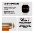 Relógio Smartwatch Hw8 Ultra Celular Bluetooth Android Ios Kit C/2 Pulseira Extra e Pelicula NF