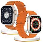 Relogio smartwatch inteligente s9 laranja - khostar