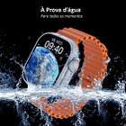 Relogio Smartwatch Inteligente Ultra 8 Laranja Para Samsung iPhone Watch Ultra Lançamento Nota Fiscal