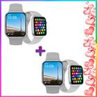 Relogio Smartwatch Kit Casal Feminino Whatsapp Facebook Ligação Original