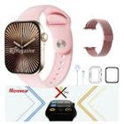 Relógio Smartwatch S10 PRO Series 10 Rose Gold Feminino 2 Pulseiras Película Case ChatGPT 1GB Memoria Interna Amoled 47mm Lançamento 2025