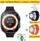 Relógio Smartwatch Ultra 8 GS8 Série 8 Esportivo Nfc 1.91 Rede Social KIT 3 Puls.+ Pelíc